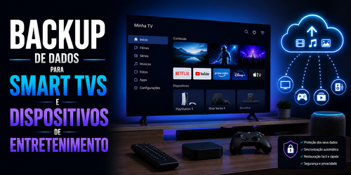 Backup de dados para smart TVs e dispositivos de entretenimento