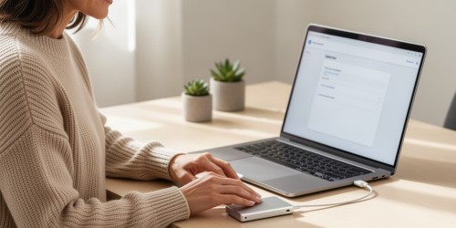 Como configurar backups em SSD externo?