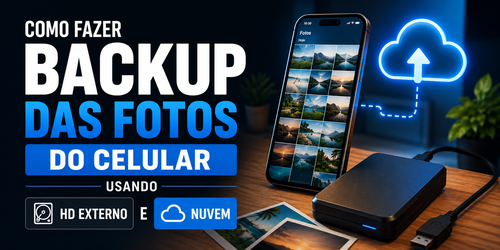 Como fazer backup das fotos do celular usando HD externo e nuvem