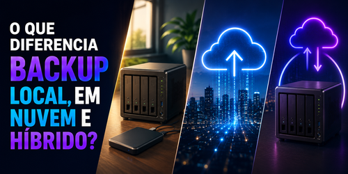 O que diferencia backup local, em nuvem e híbrido?