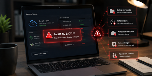 Quais erros mais comprometem a segurança dos backups?